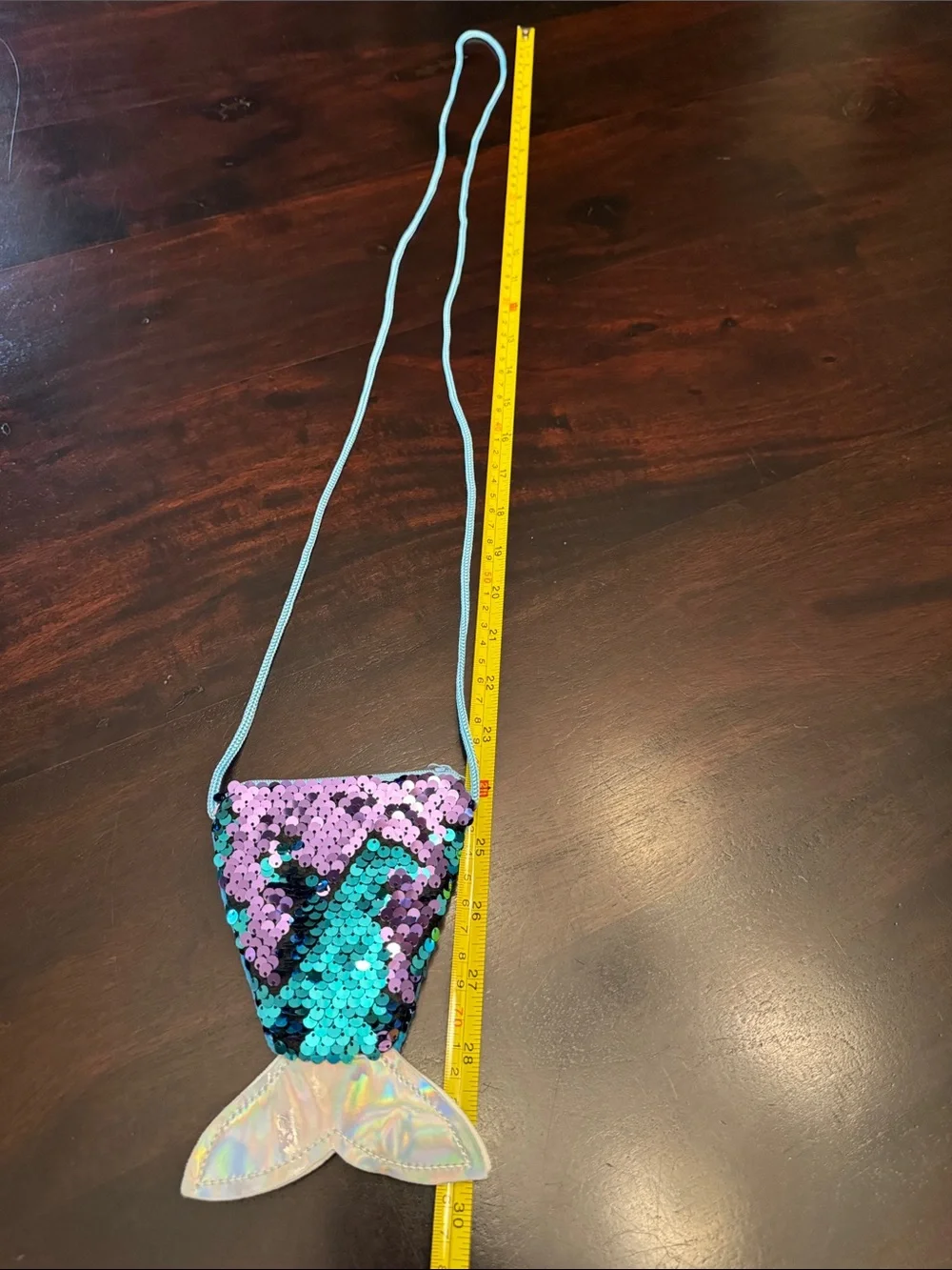Sequin Mermaid Tail Crossbody Bag Party Favors for Kids - 11 Assorted Colors